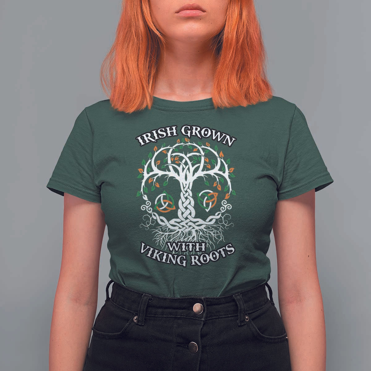 Irish Grown With Viking Roots T Shirt For Women