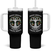 Irish Grown With Viking Roots Tumbler With Handle