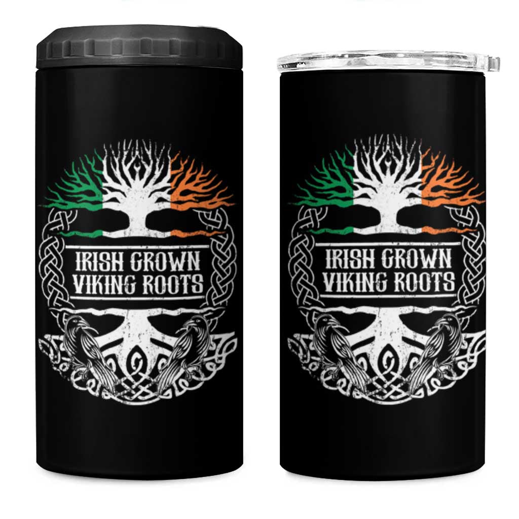 Irish Viking 4 in 1 Can Cooler Tumbler Irish Grown With Viking Roots