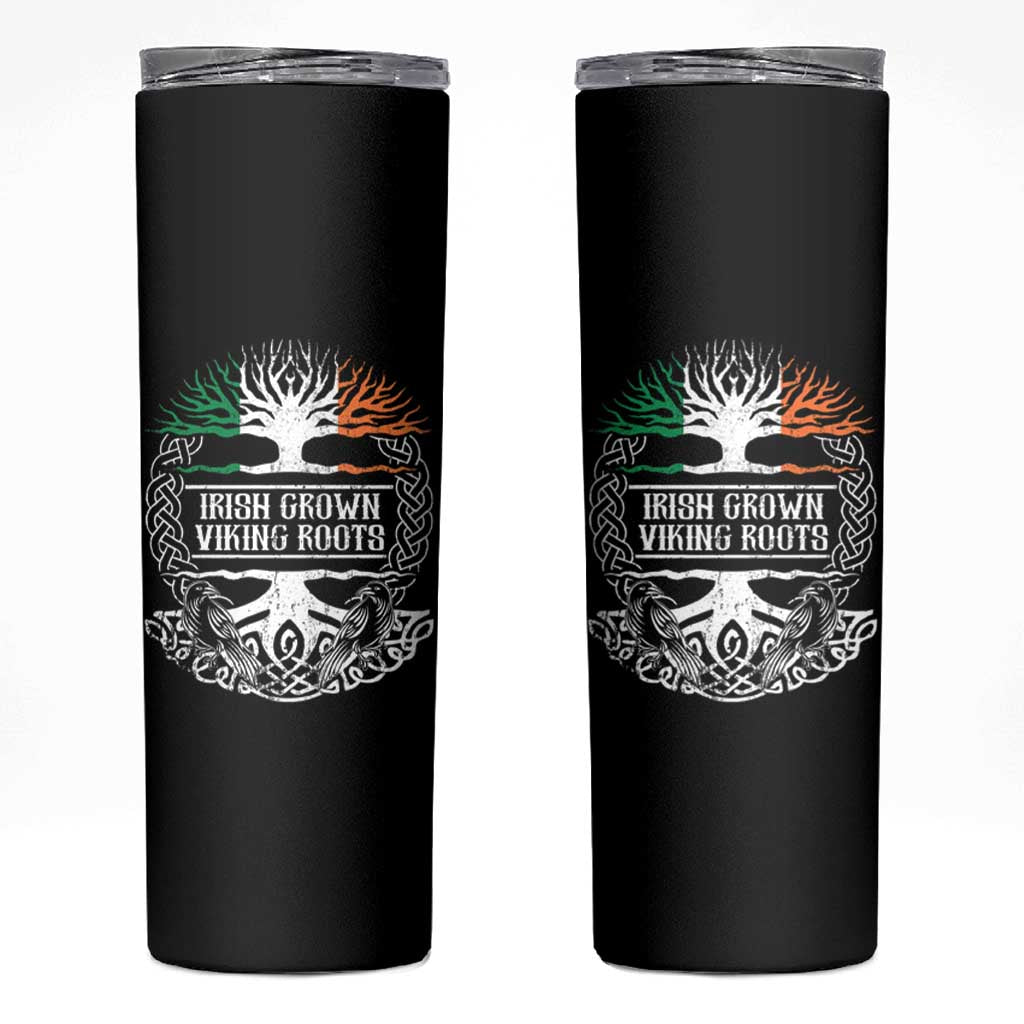 Irish Viking Skinny Tumbler Irish Grown With Viking Roots