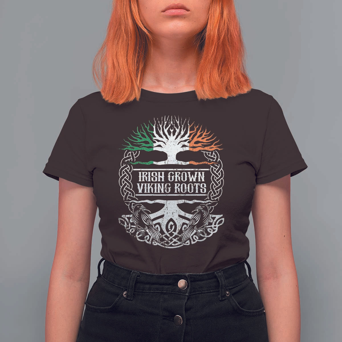 Irish Viking T Shirt For Women Irish Grown With Viking Roots