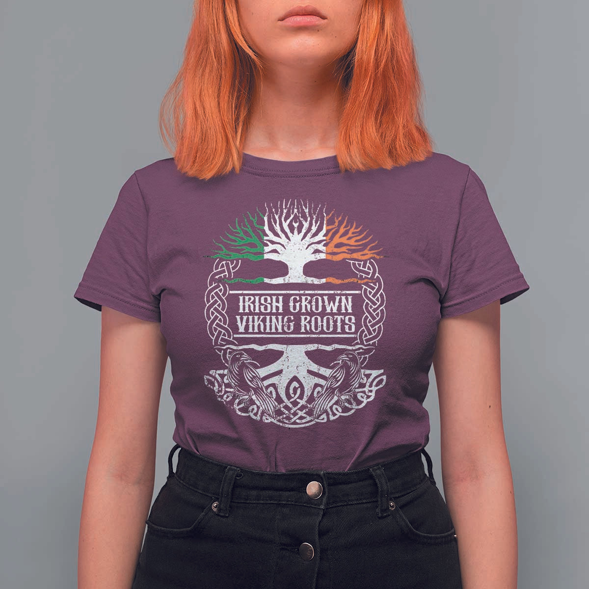 Irish Viking T Shirt For Women Irish Grown With Viking Roots