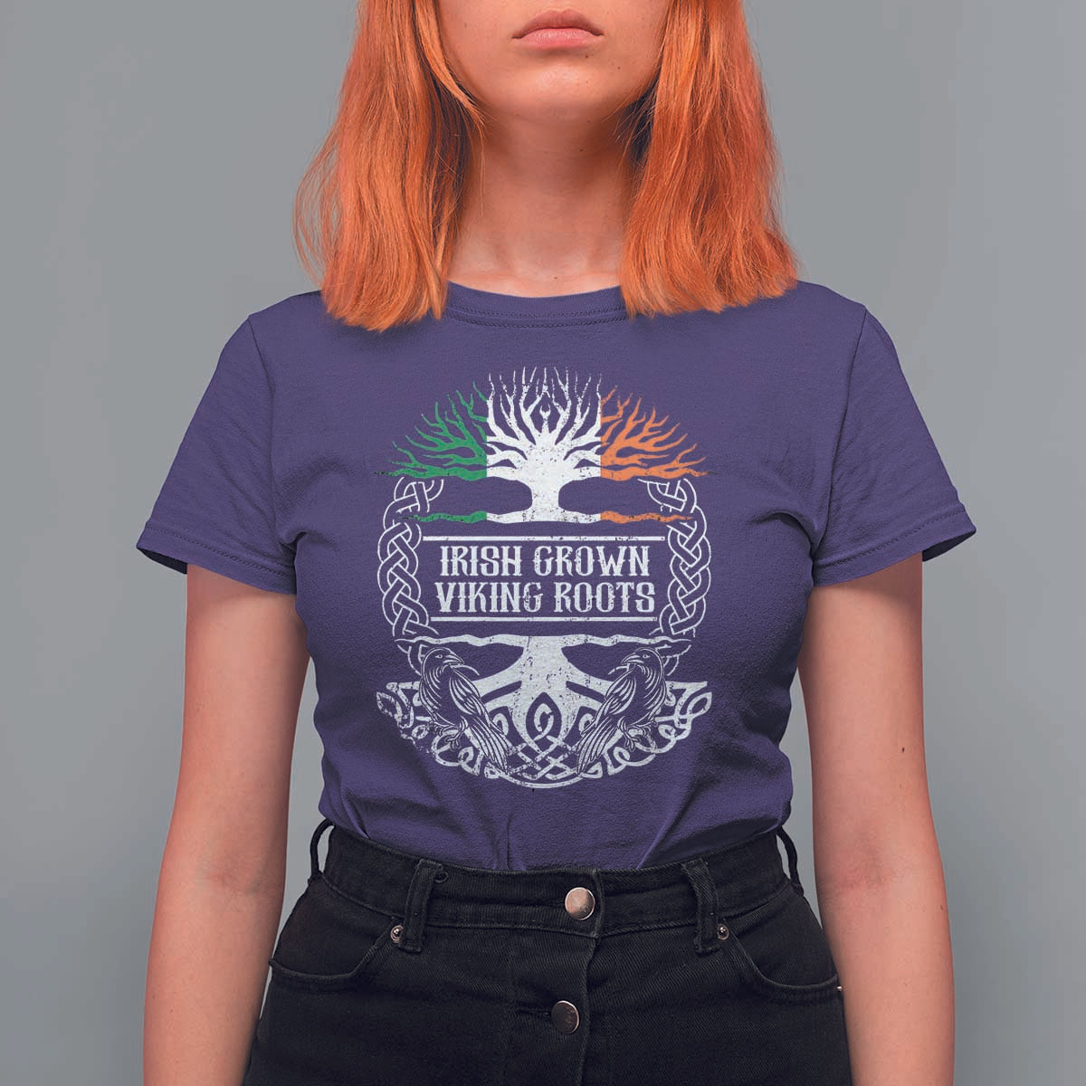 Irish Viking T Shirt For Women Irish Grown With Viking Roots