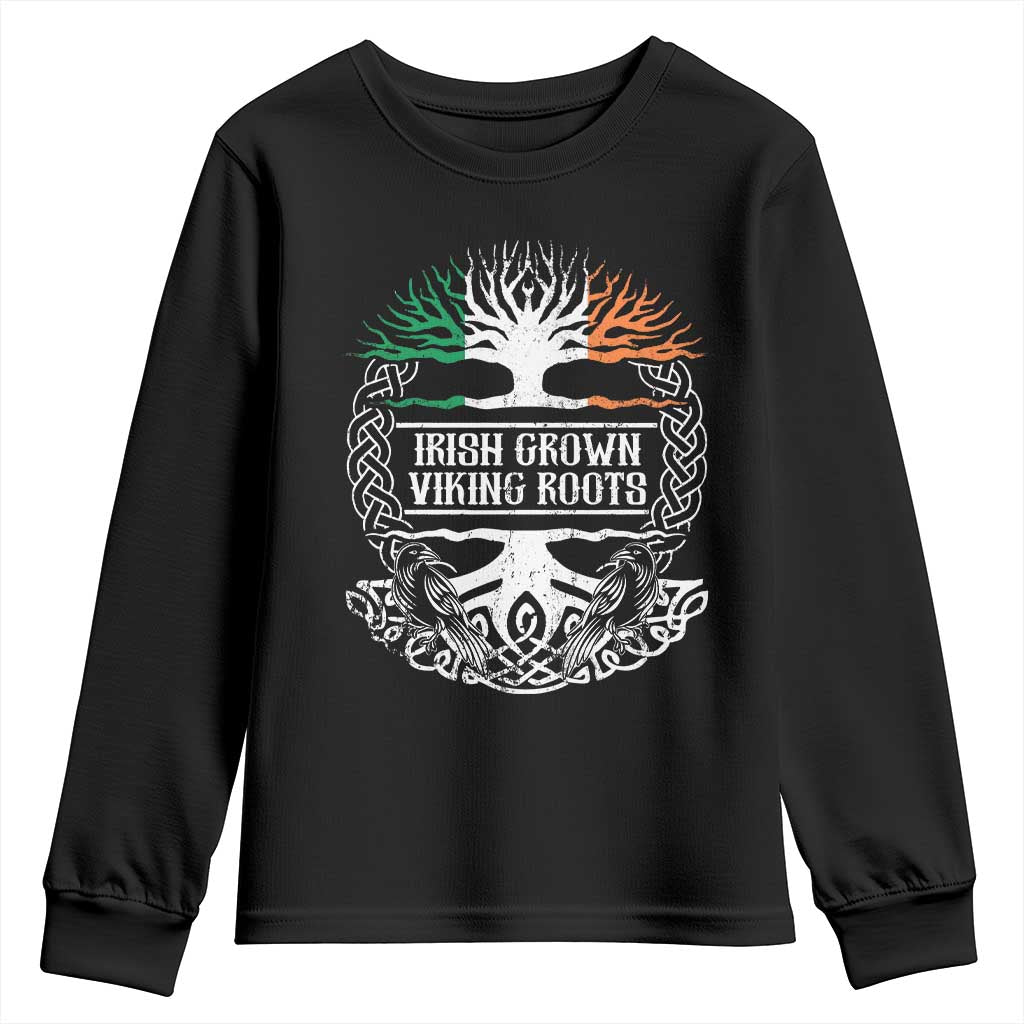 Irish Viking Youth Sweatshirt Irish Grown With Viking Roots