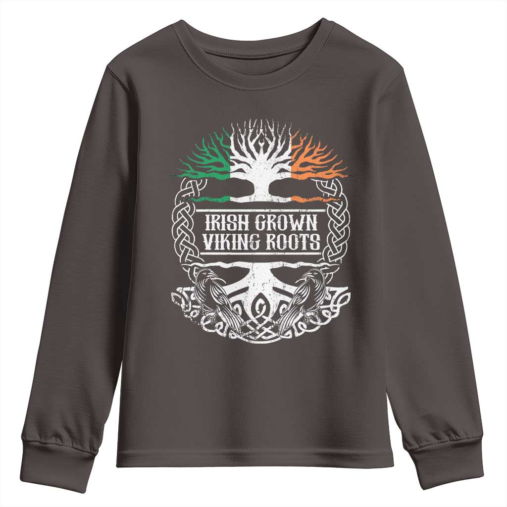 Irish Viking Youth Sweatshirt Irish Grown With Viking Roots