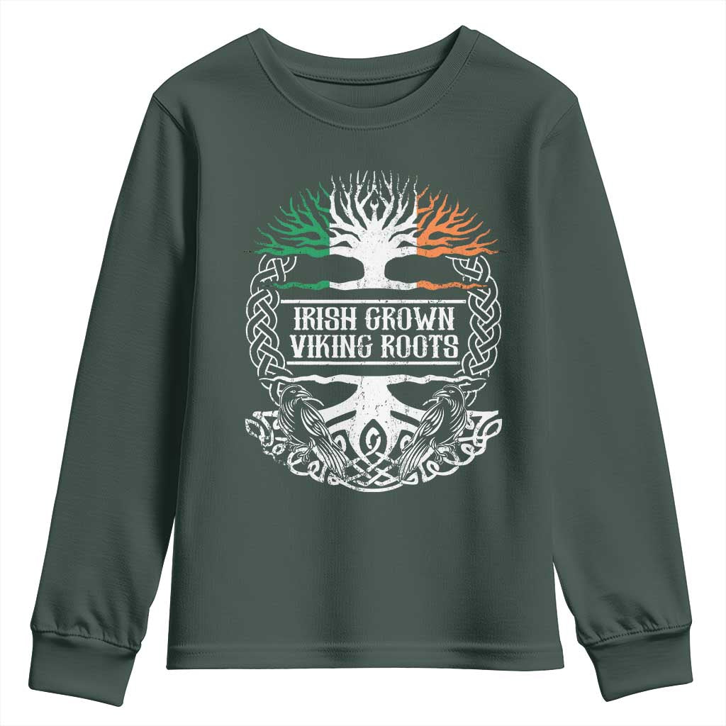 Irish Viking Youth Sweatshirt Irish Grown With Viking Roots