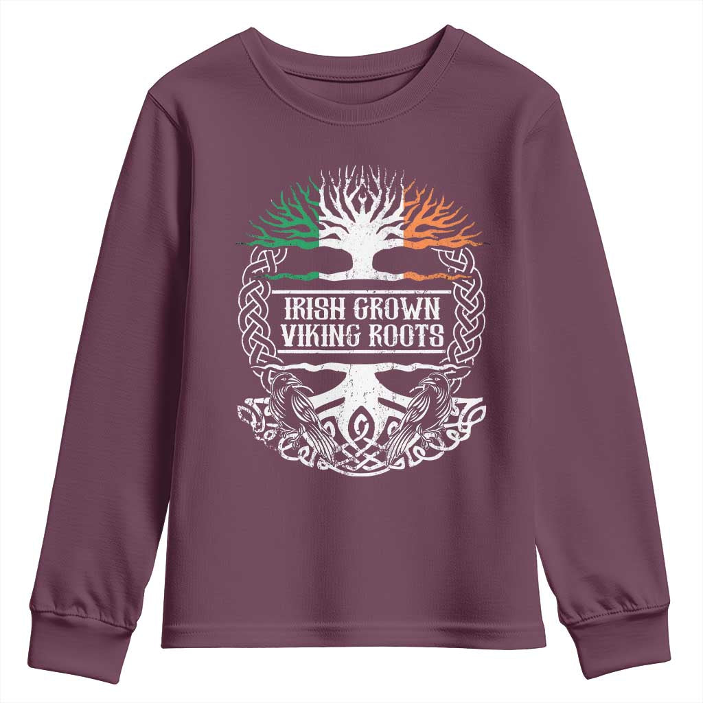 Irish Viking Youth Sweatshirt Irish Grown With Viking Roots