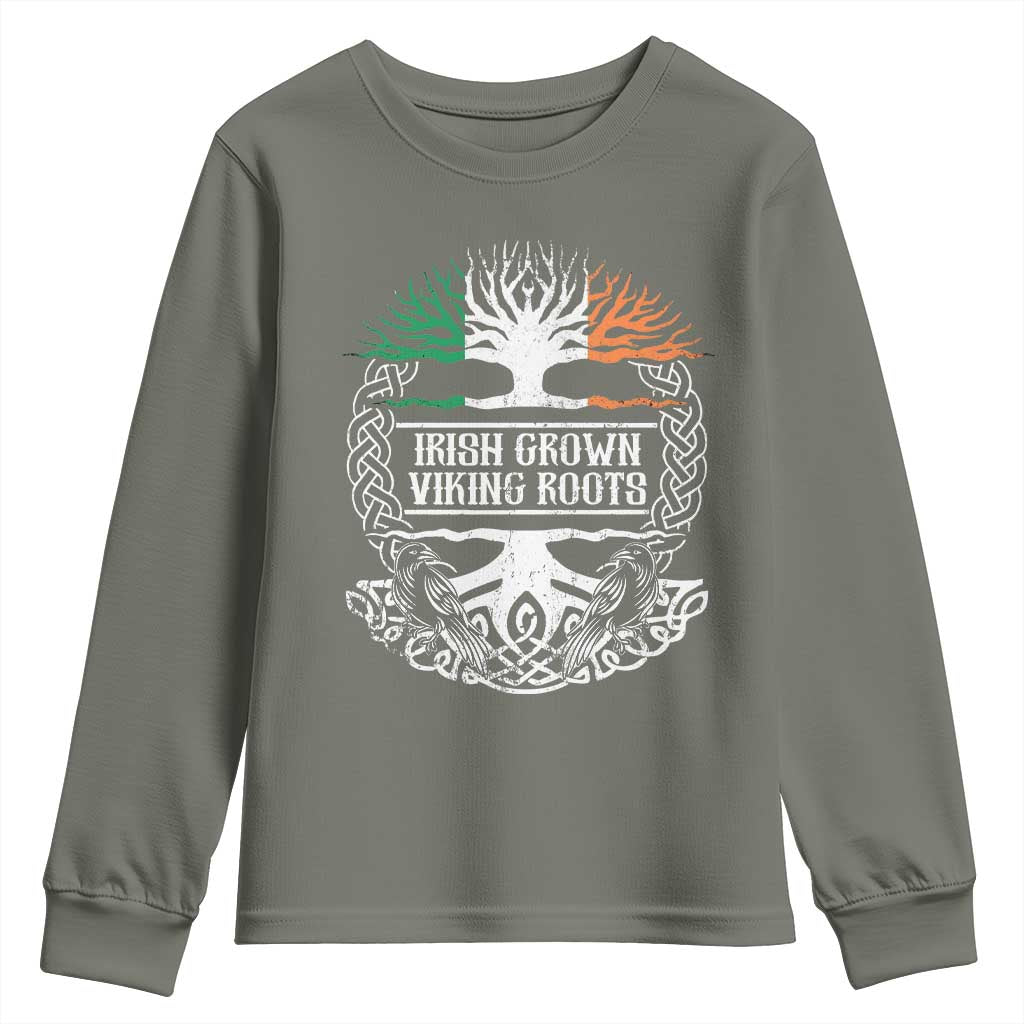 Irish Viking Youth Sweatshirt Irish Grown With Viking Roots