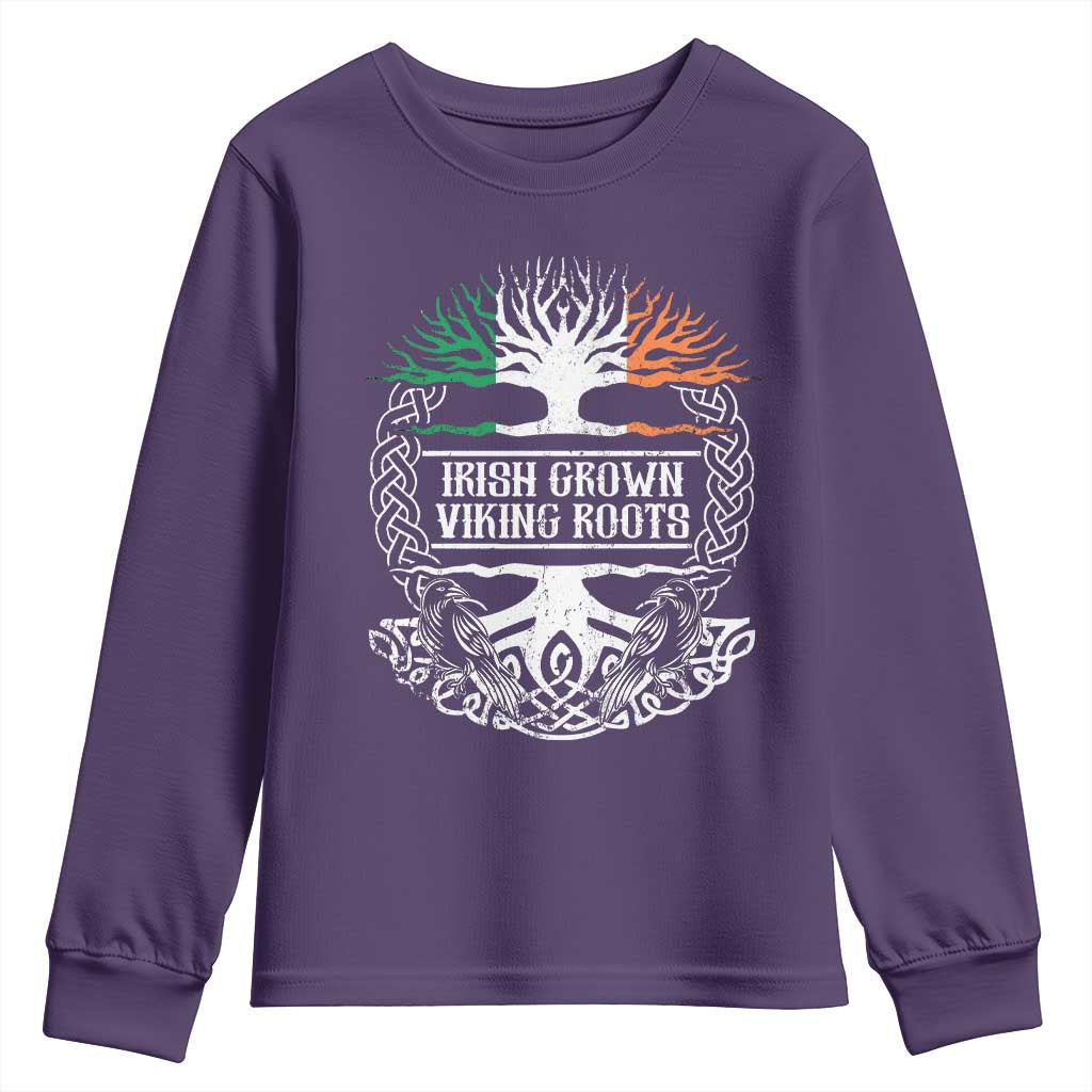 Irish Viking Youth Sweatshirt Irish Grown With Viking Roots