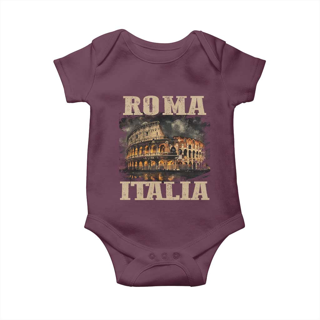 Roma Italia Colosseum Baby Onesie Vintage Italy Rome