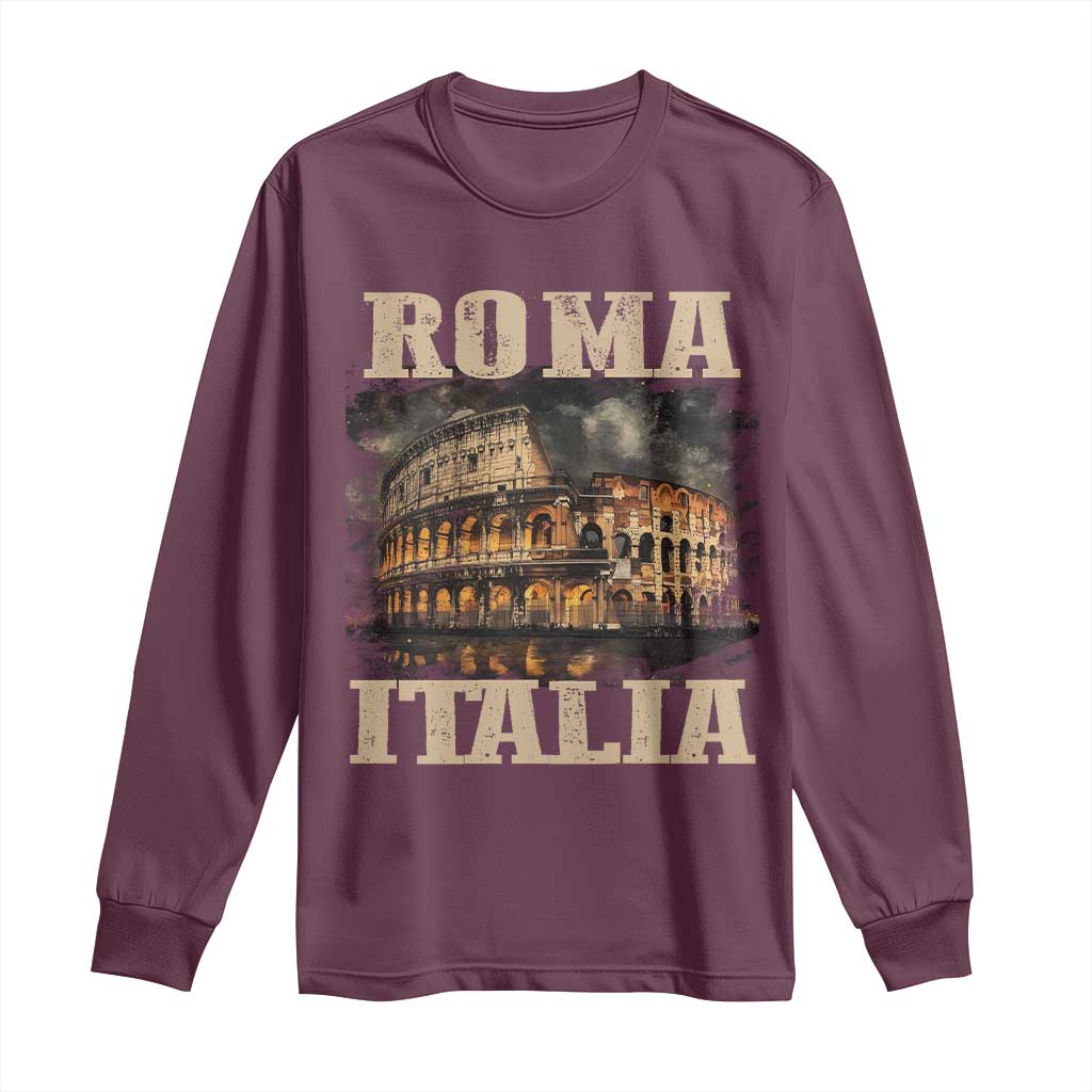 Roma Italia Colosseum Long Sleeve Shirt Vintage Italy Rome