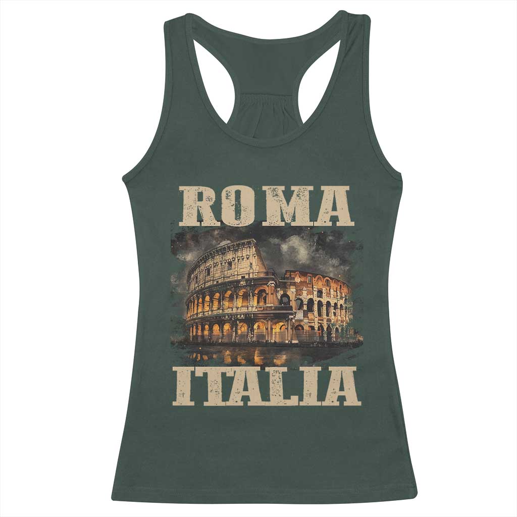 Roma Italia Colosseum Racerback Tank Top Vintage Italy Rome