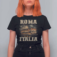 Roma Italia Colosseum T Shirt For Women Vintage Italy Rome