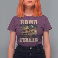 Roma Italia Colosseum T Shirt For Women Vintage Italy Rome