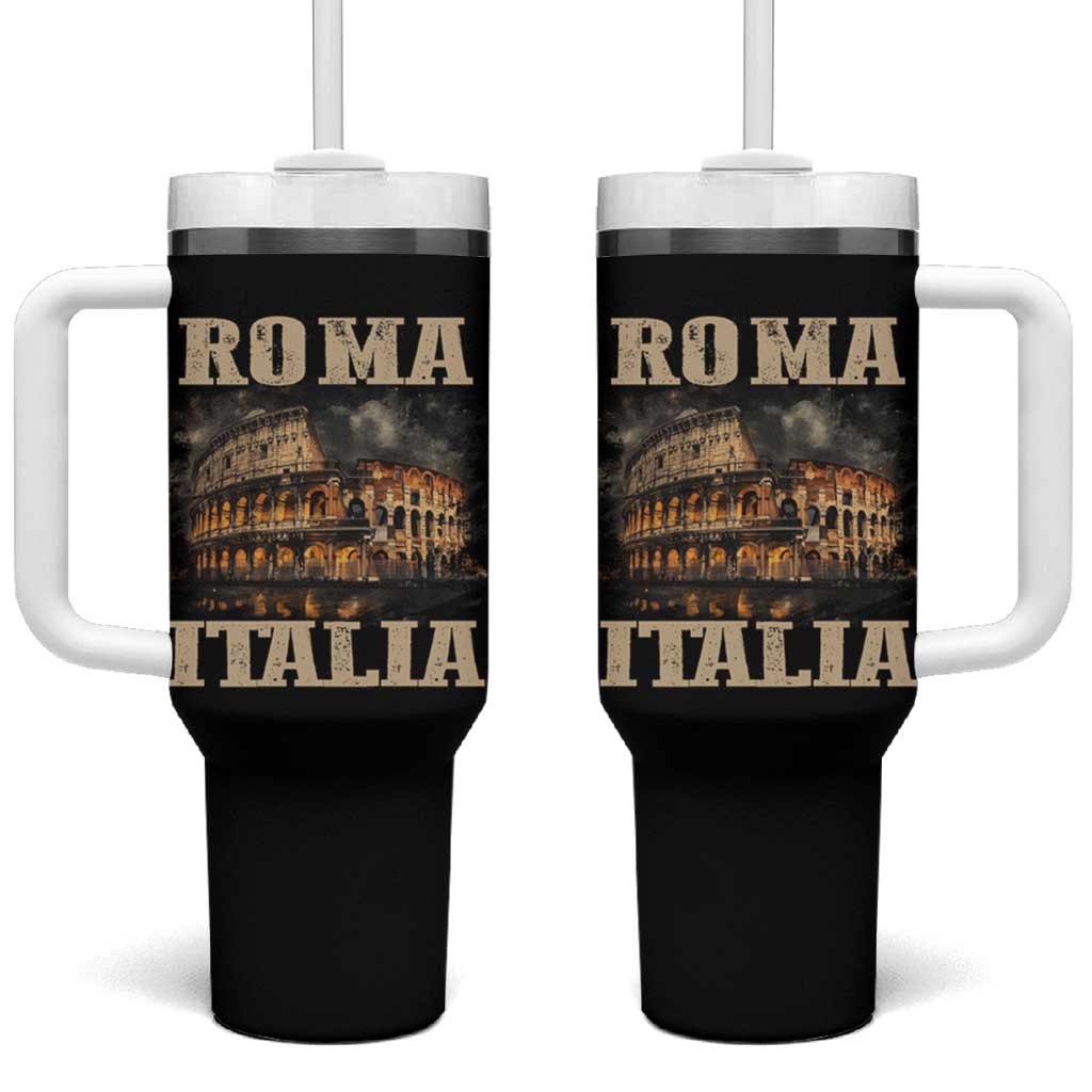 Roma Italia Colosseum Tumbler With Handle Vintage Italy Rome