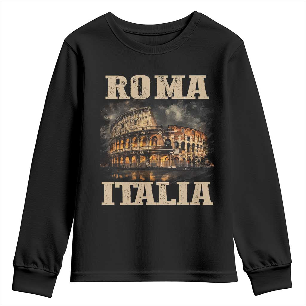 Roma Italia Colosseum Youth Sweatshirt Vintage Italy Rome