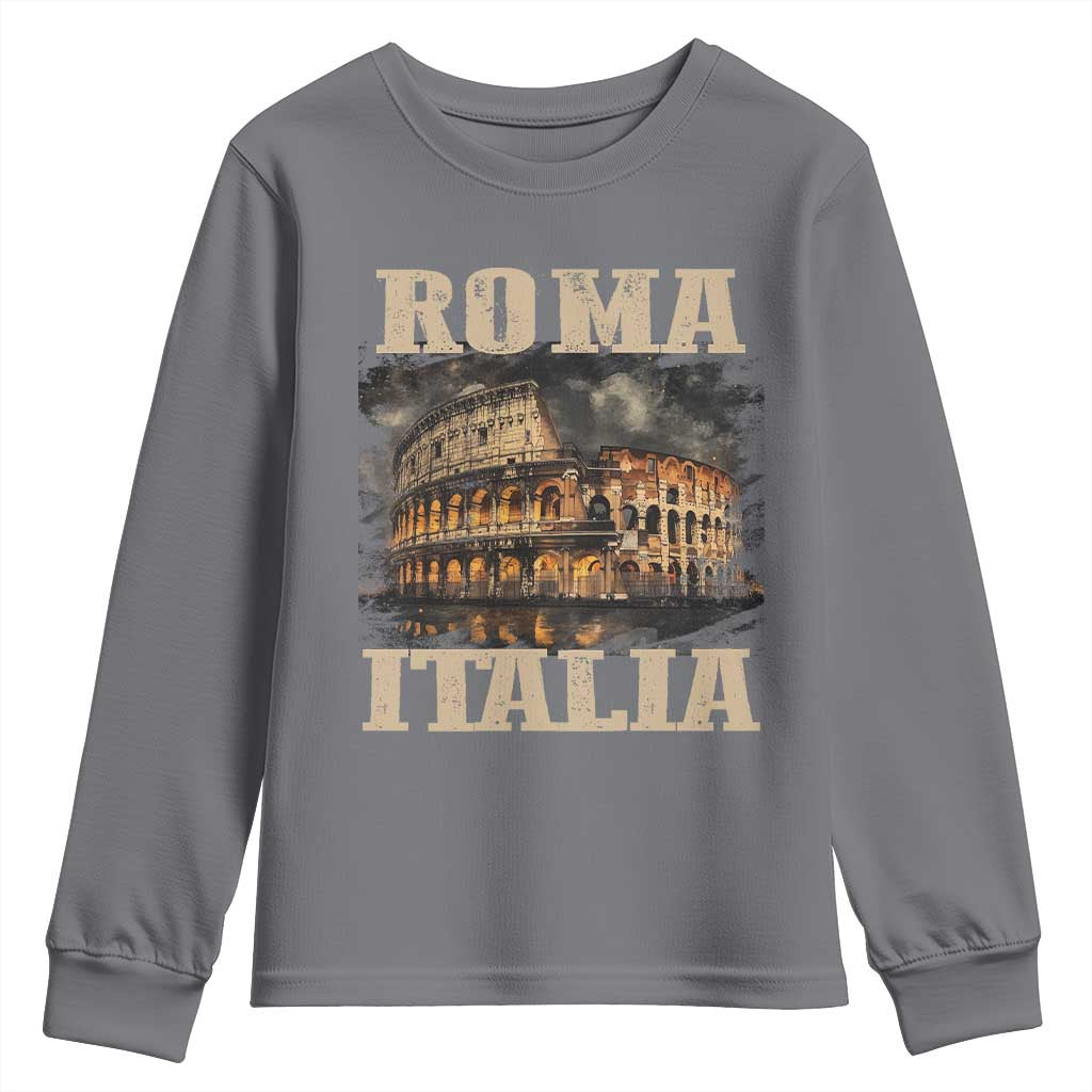 Roma Italia Colosseum Youth Sweatshirt Vintage Italy Rome