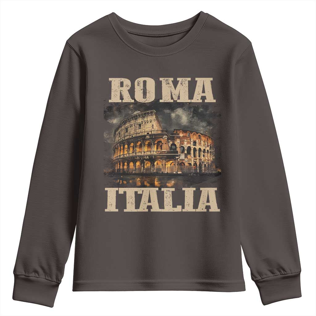 Roma Italia Colosseum Youth Sweatshirt Vintage Italy Rome