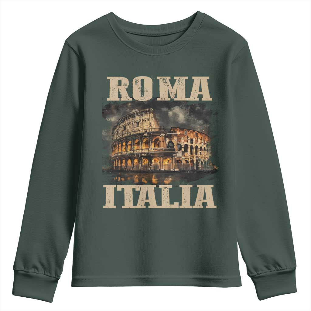 Roma Italia Colosseum Youth Sweatshirt Vintage Italy Rome