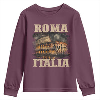 Roma Italia Colosseum Youth Sweatshirt Vintage Italy Rome