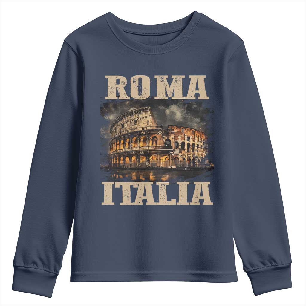 Roma Italia Colosseum Youth Sweatshirt Vintage Italy Rome
