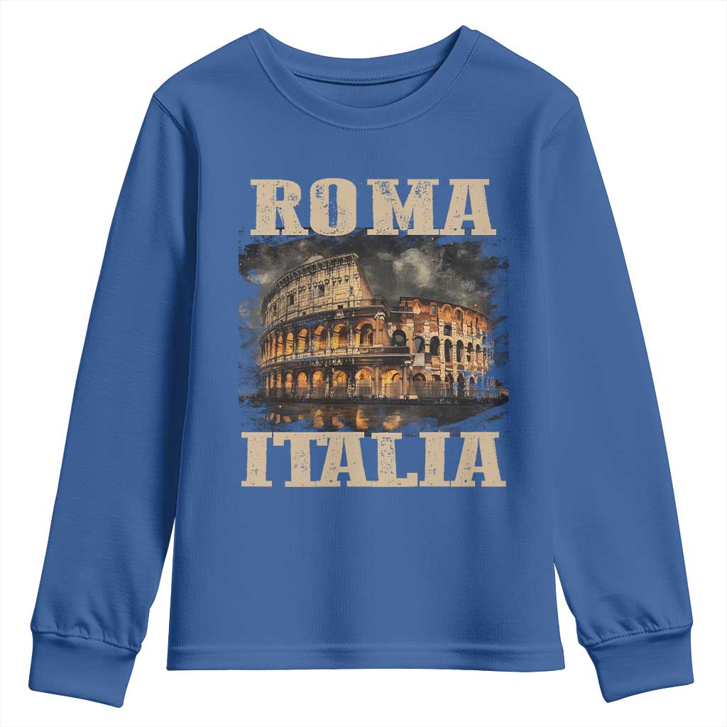 Roma Italia Colosseum Youth Sweatshirt Vintage Italy Rome