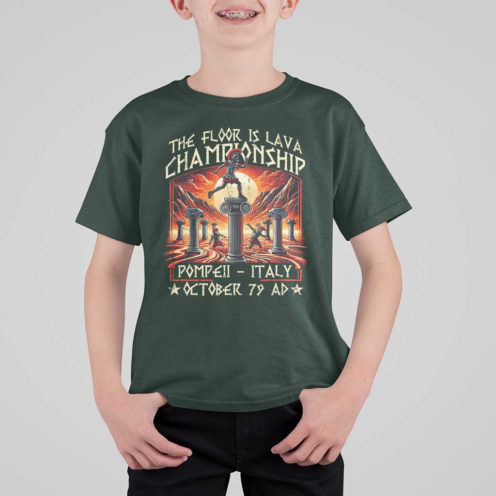 Pompeii T Shirt For Kid The Floor Is Lava Championship Italy