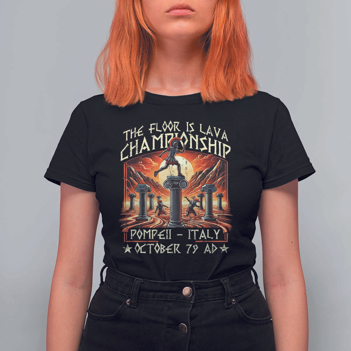 Pompeii T Shirt For Women The Floor Is Lava Championship Italy