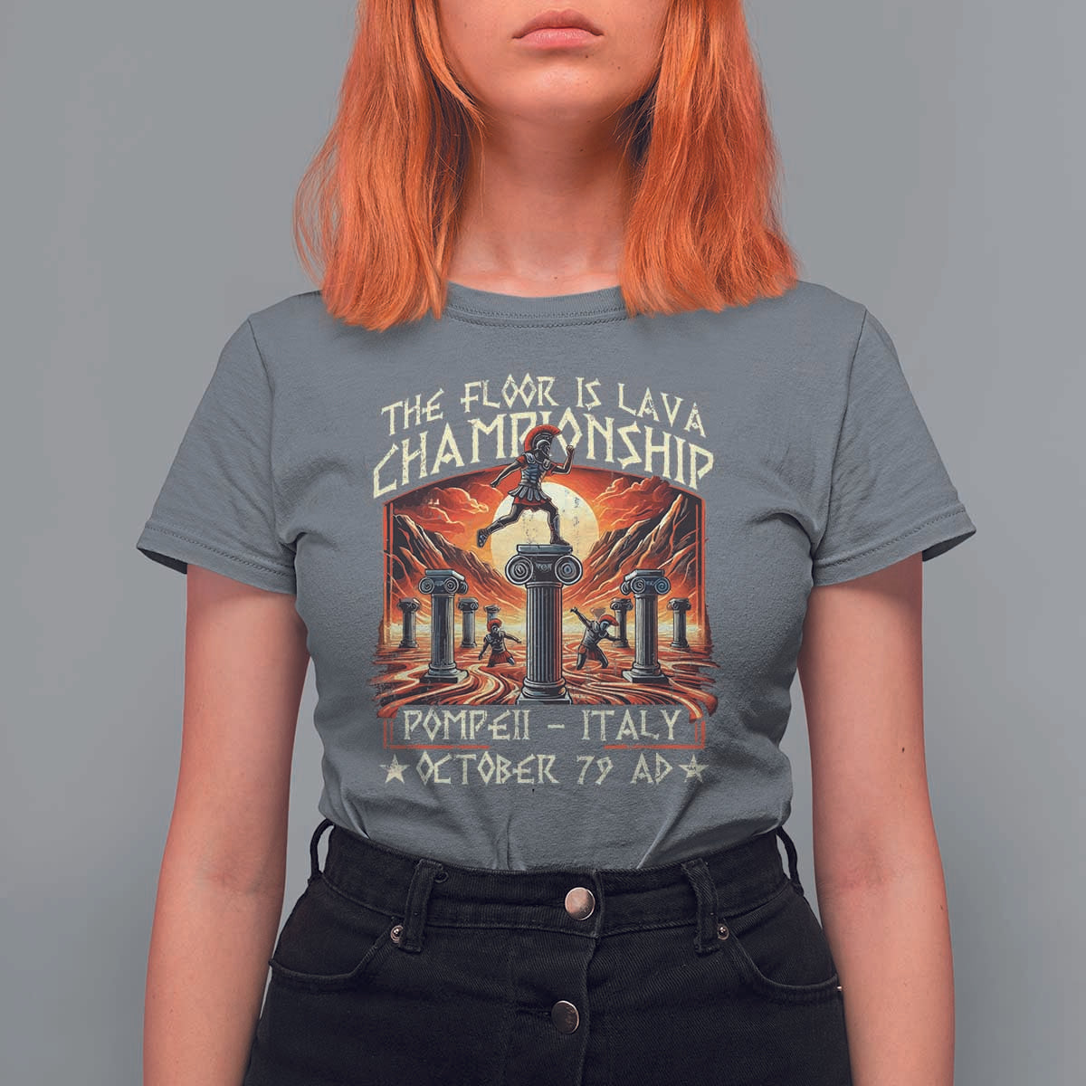 Pompeii T Shirt For Women The Floor Is Lava Championship Italy