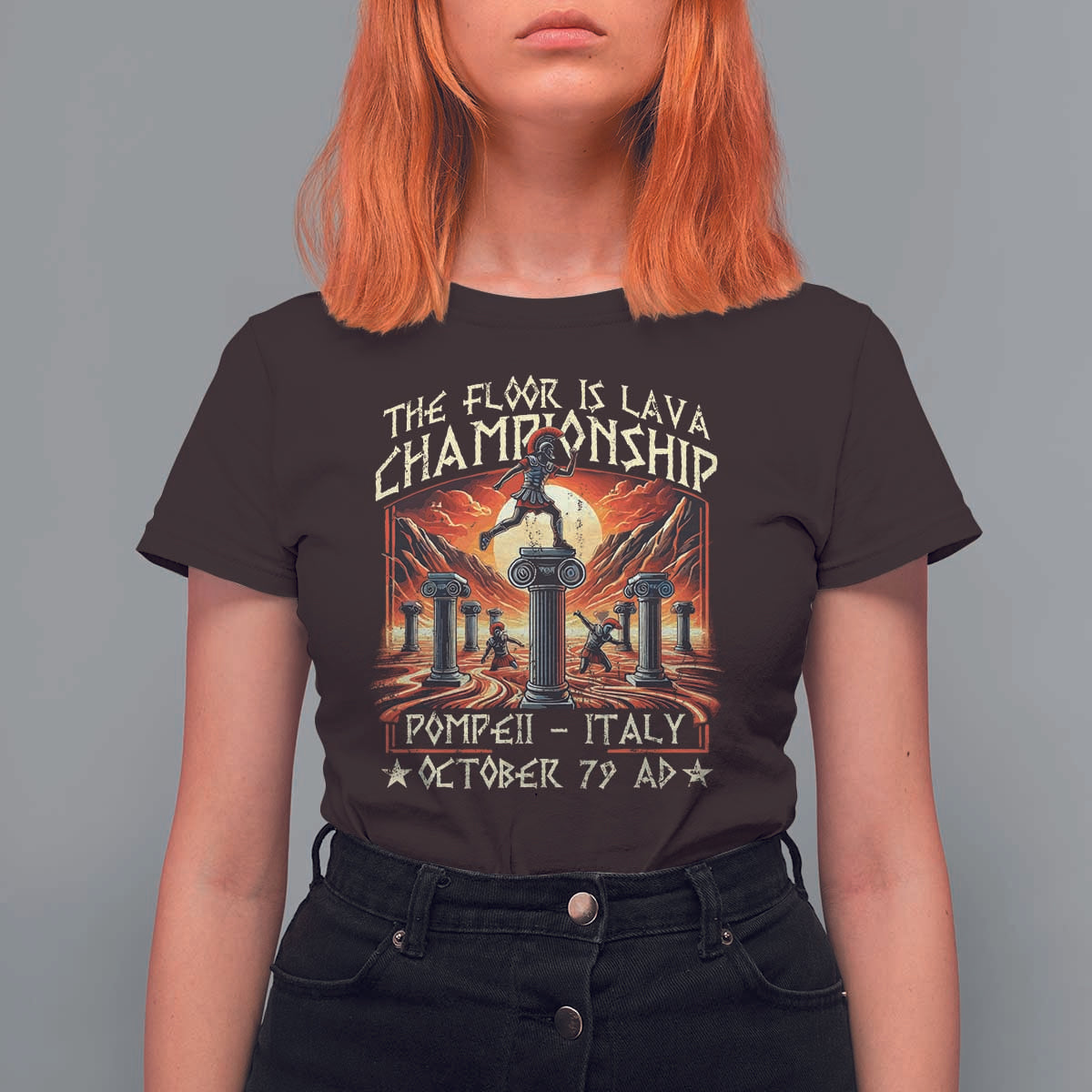 Pompeii T Shirt For Women The Floor Is Lava Championship Italy