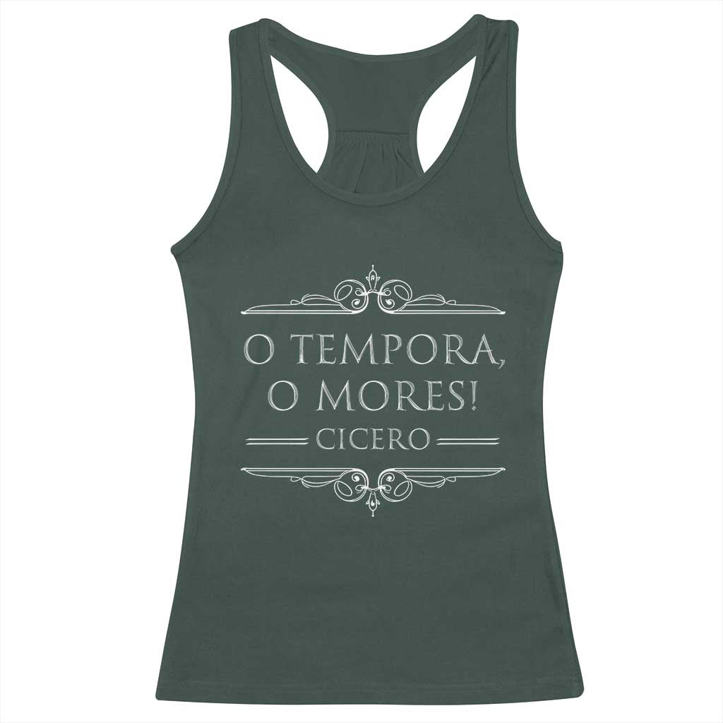 Cicero O Tempora O Mores Racerback Tank Top Latin Philosophy