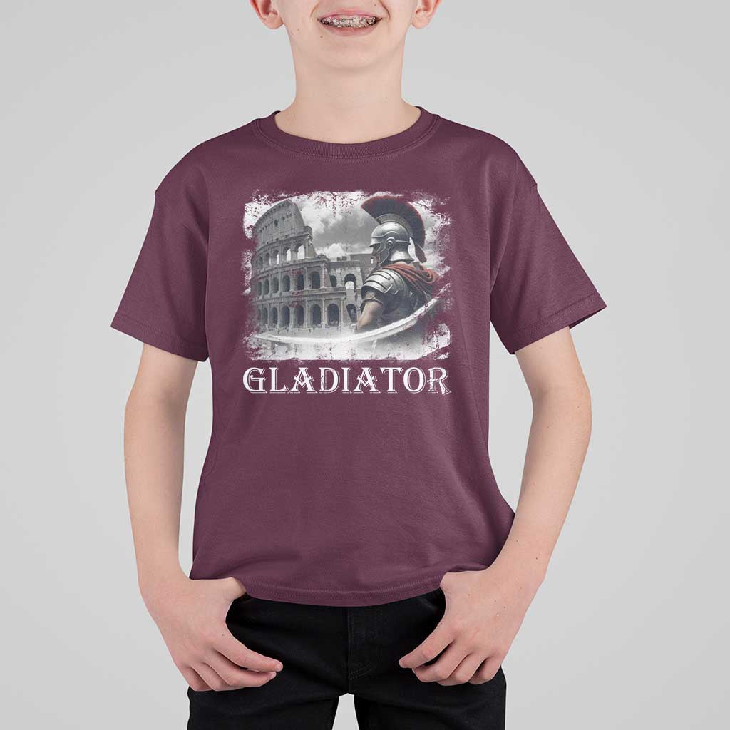 Gladiator Roman Warrior Colosseum T Shirt For Kid