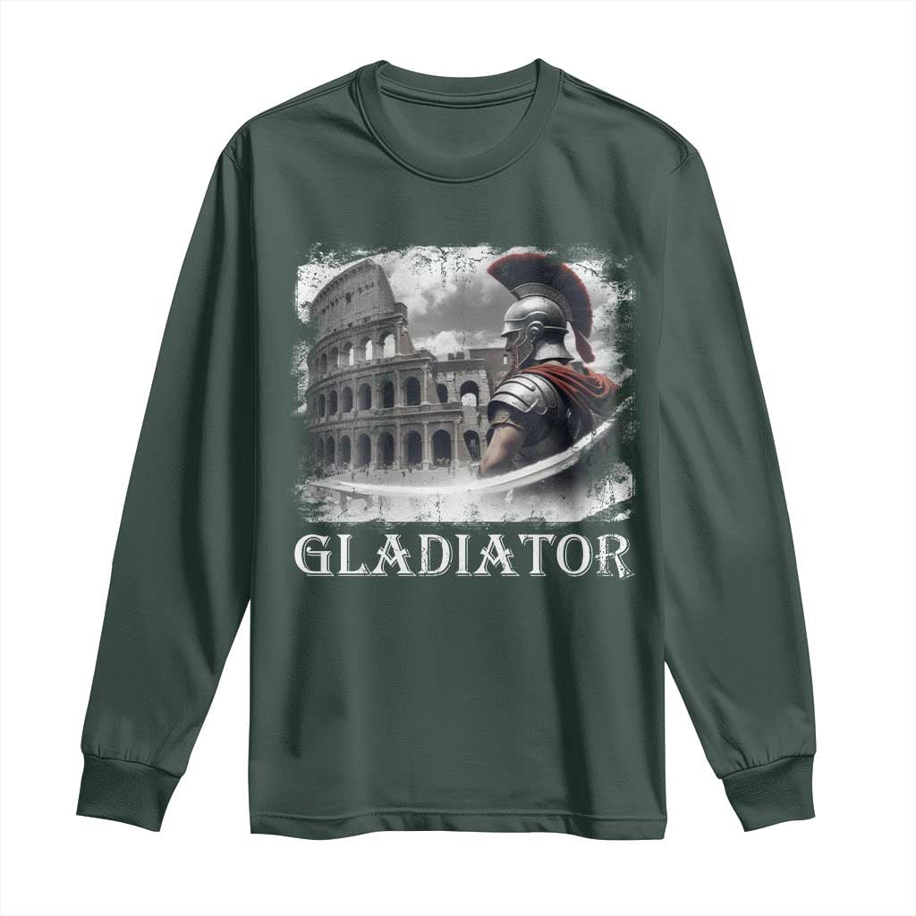 Gladiator Roman Warrior Colosseum Long Sleeve Shirt