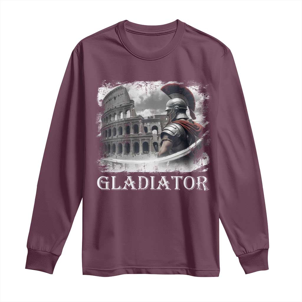Gladiator Roman Warrior Colosseum Long Sleeve Shirt