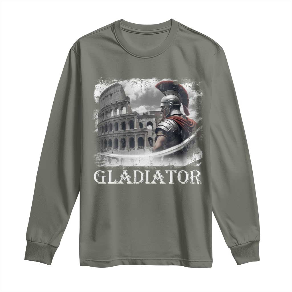 Gladiator Roman Warrior Colosseum Long Sleeve Shirt