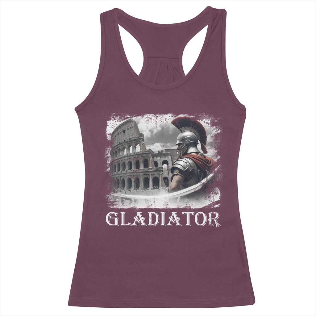 Gladiator Roman Warrior Colosseum Racerback Tank Top