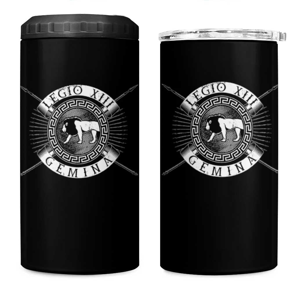 Roman Legion 4 in 1 Can Cooler Tumbler Legio XIII Gemina Roma Warrior