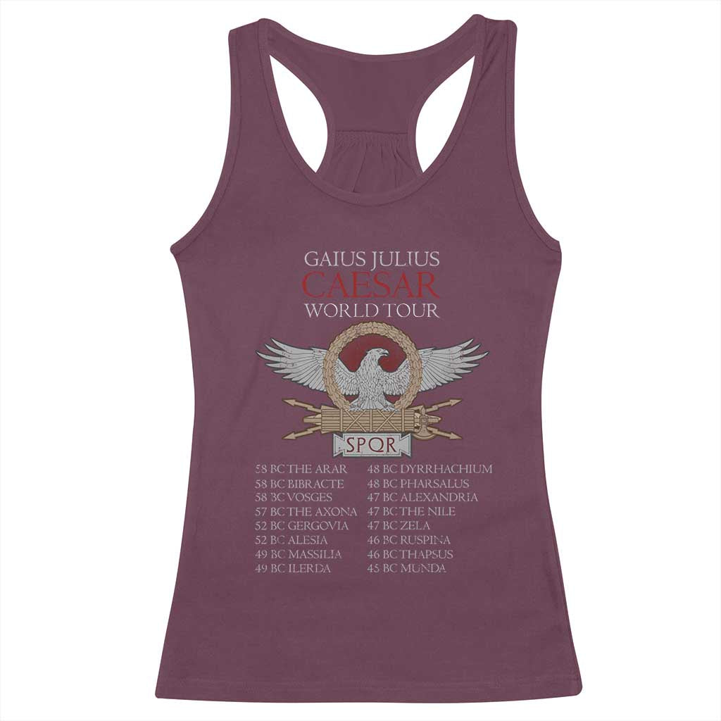 Julius Caesar World Tour Racerback Tank Top SPQR Roman History