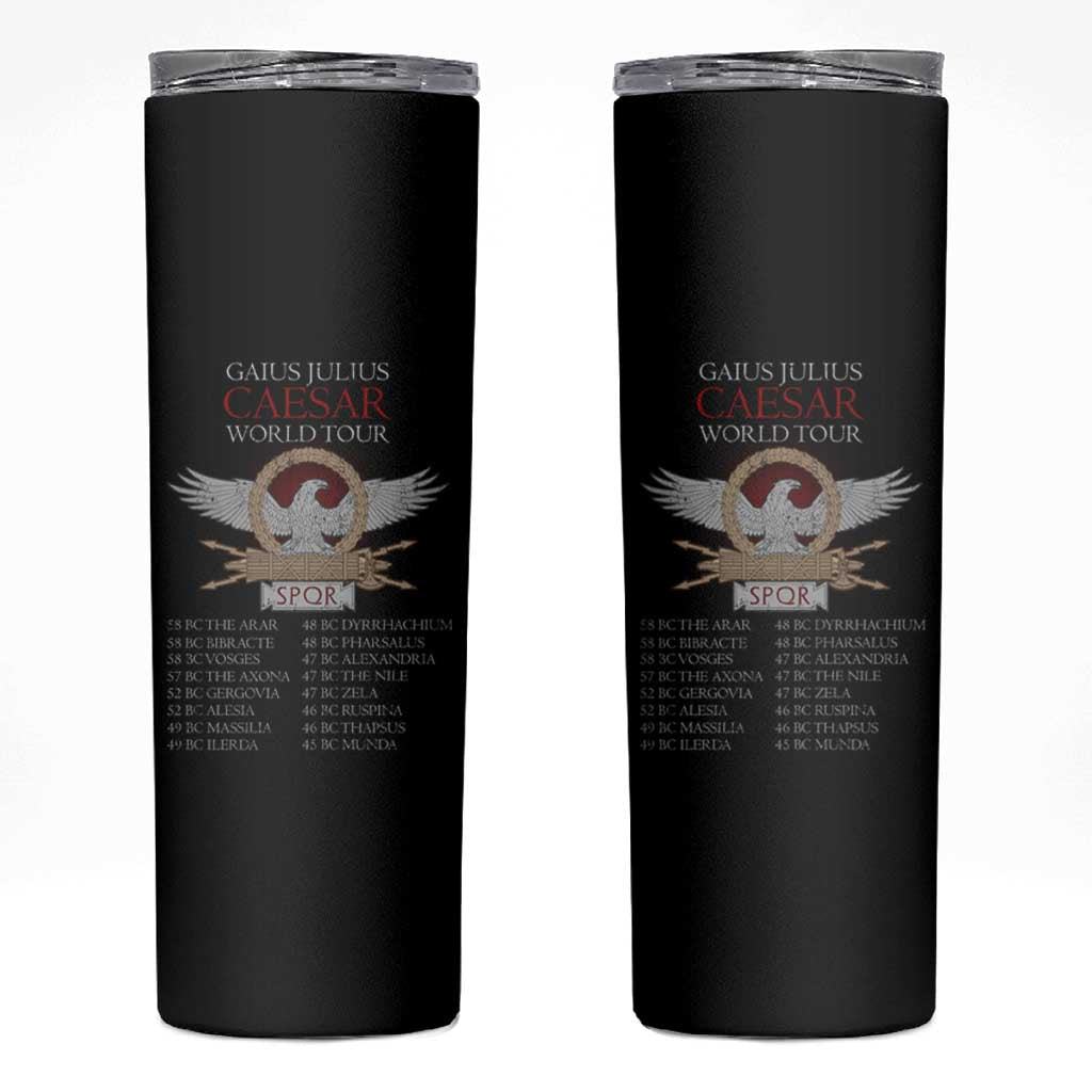Julius Caesar World Tour Skinny Tumbler SPQR Roman History