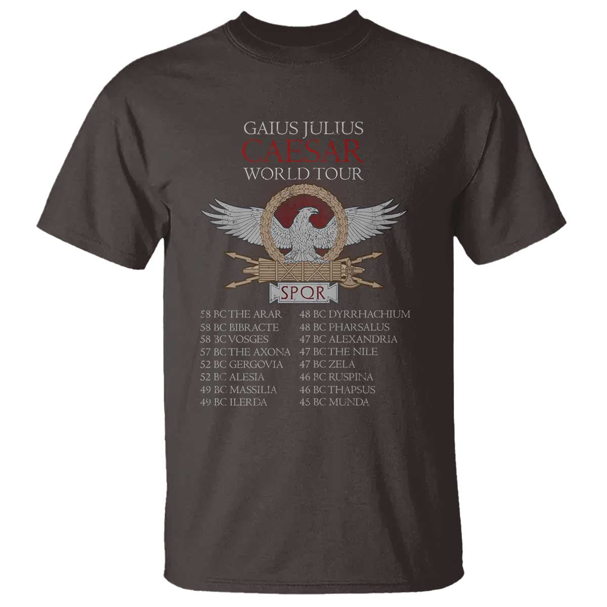 Julius Caesar World Tour T Shirt SPQR Roman History