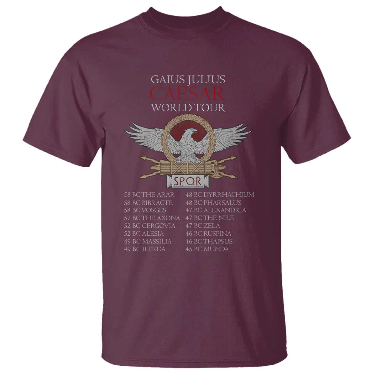 Julius Caesar World Tour T Shirt SPQR Roman History