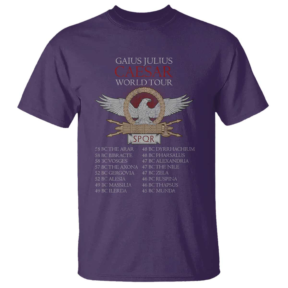 Julius Caesar World Tour T Shirt SPQR Roman History