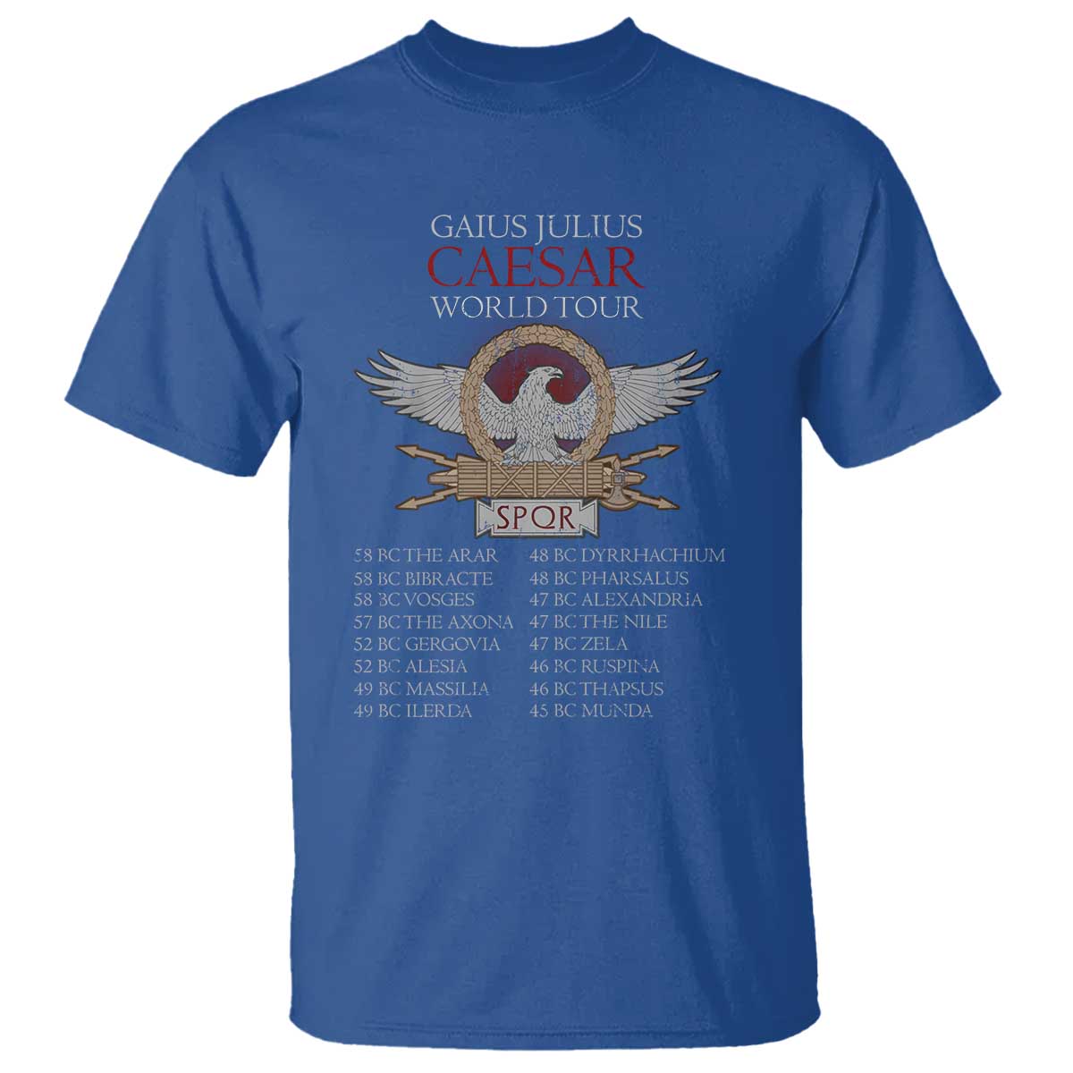 Julius Caesar World Tour T Shirt SPQR Roman History