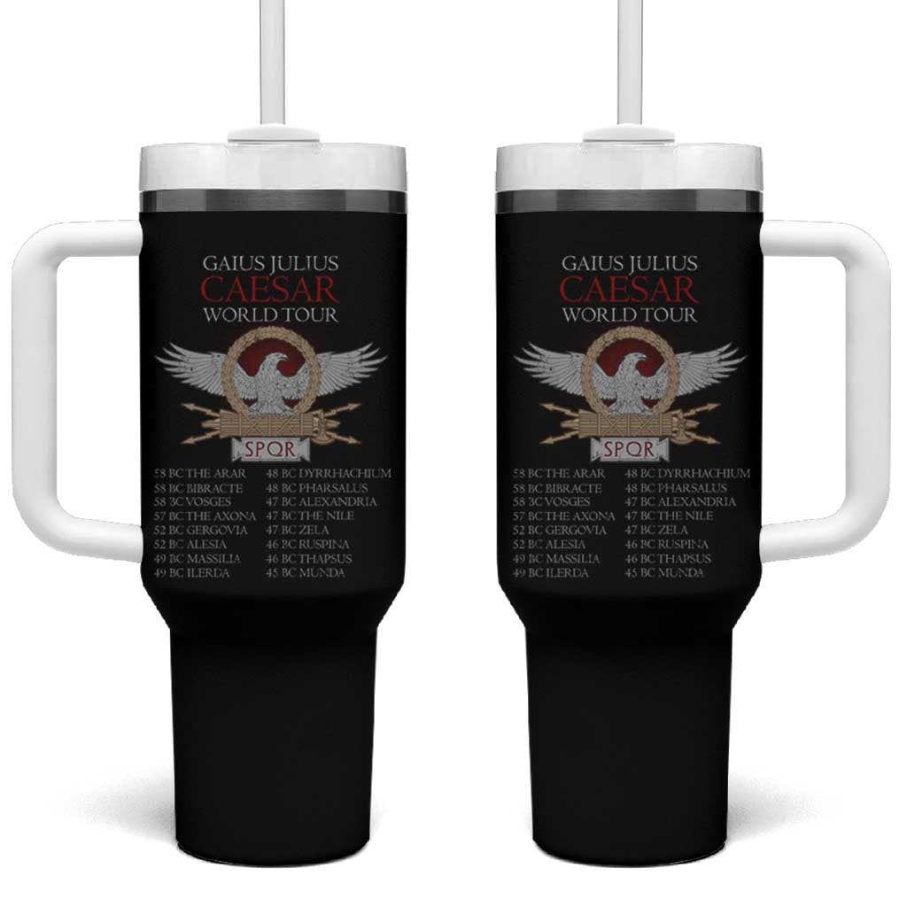 Julius Caesar World Tour Tumbler With Handle SPQR Roman History