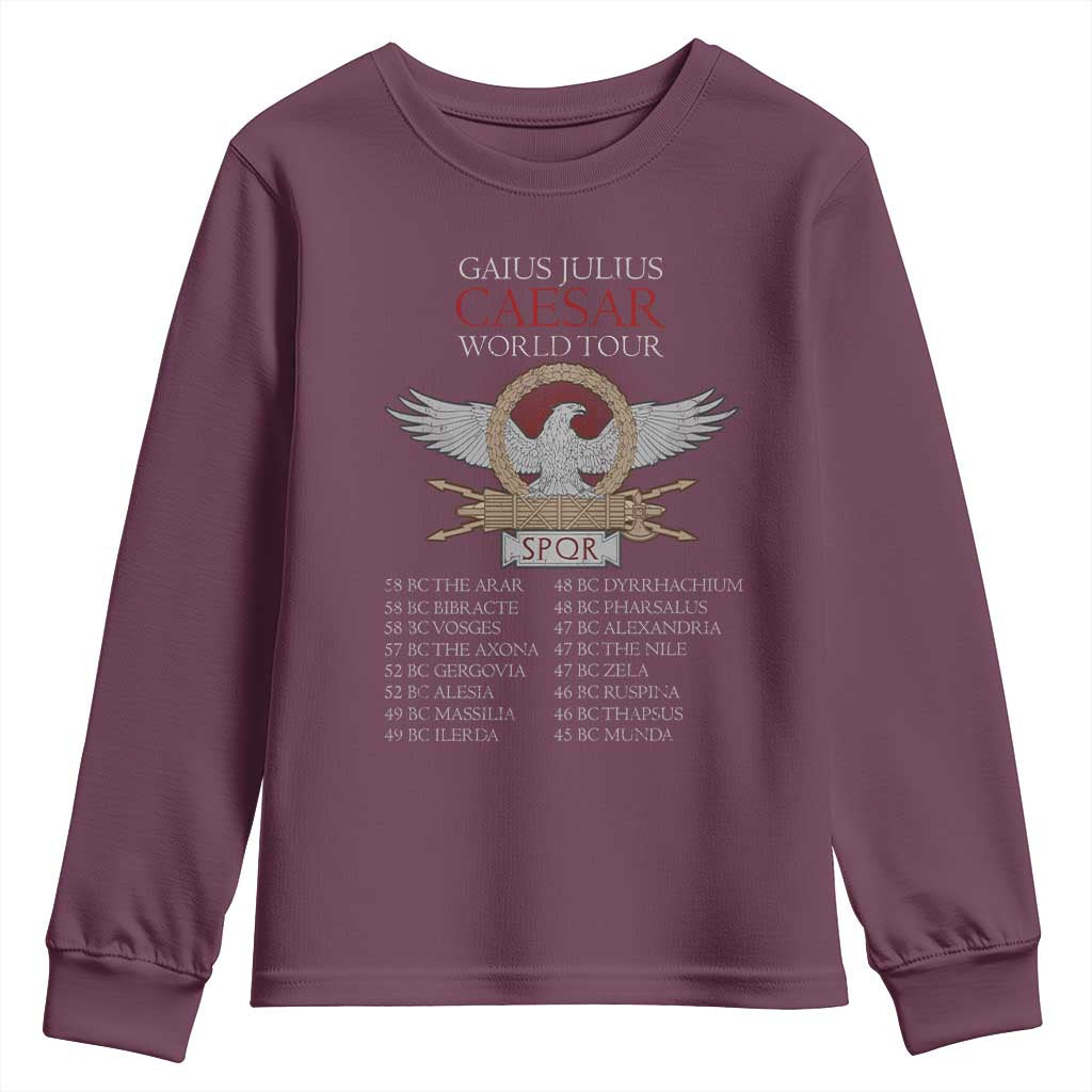 Julius Caesar World Tour Youth Sweatshirt SPQR Roman History