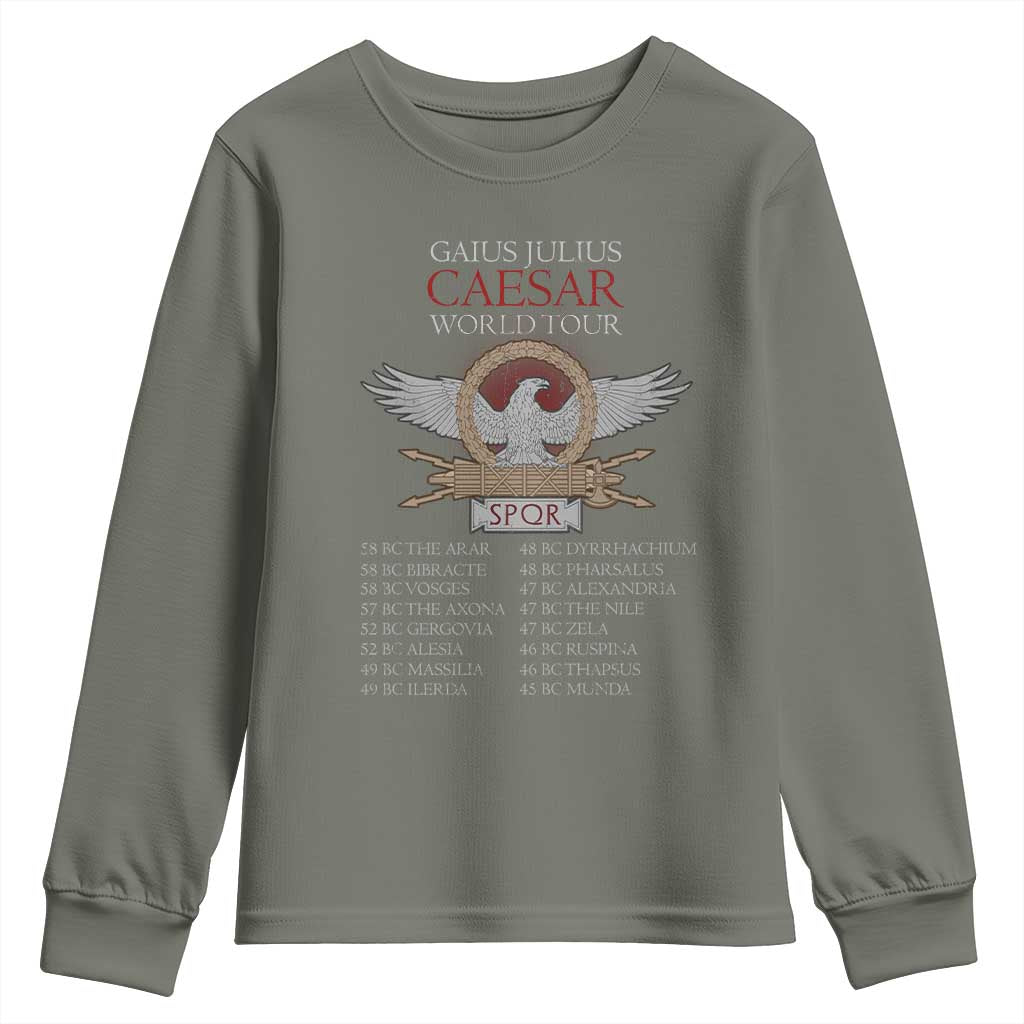 Julius Caesar World Tour Youth Sweatshirt SPQR Roman History