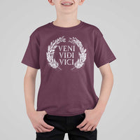 Julius Caesar Veni Vidi Vici T Shirt For Kid Latin Roman History