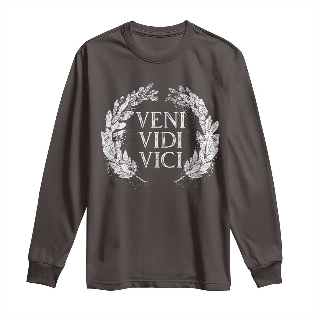 Julius Caesar Veni Vidi Vici Long Sleeve Shirt Latin Roman History