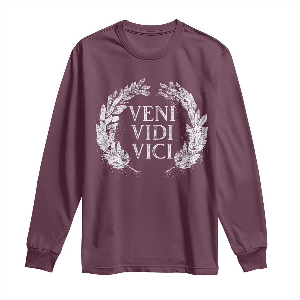 Julius Caesar Veni Vidi Vici Long Sleeve Shirt Latin Roman History
