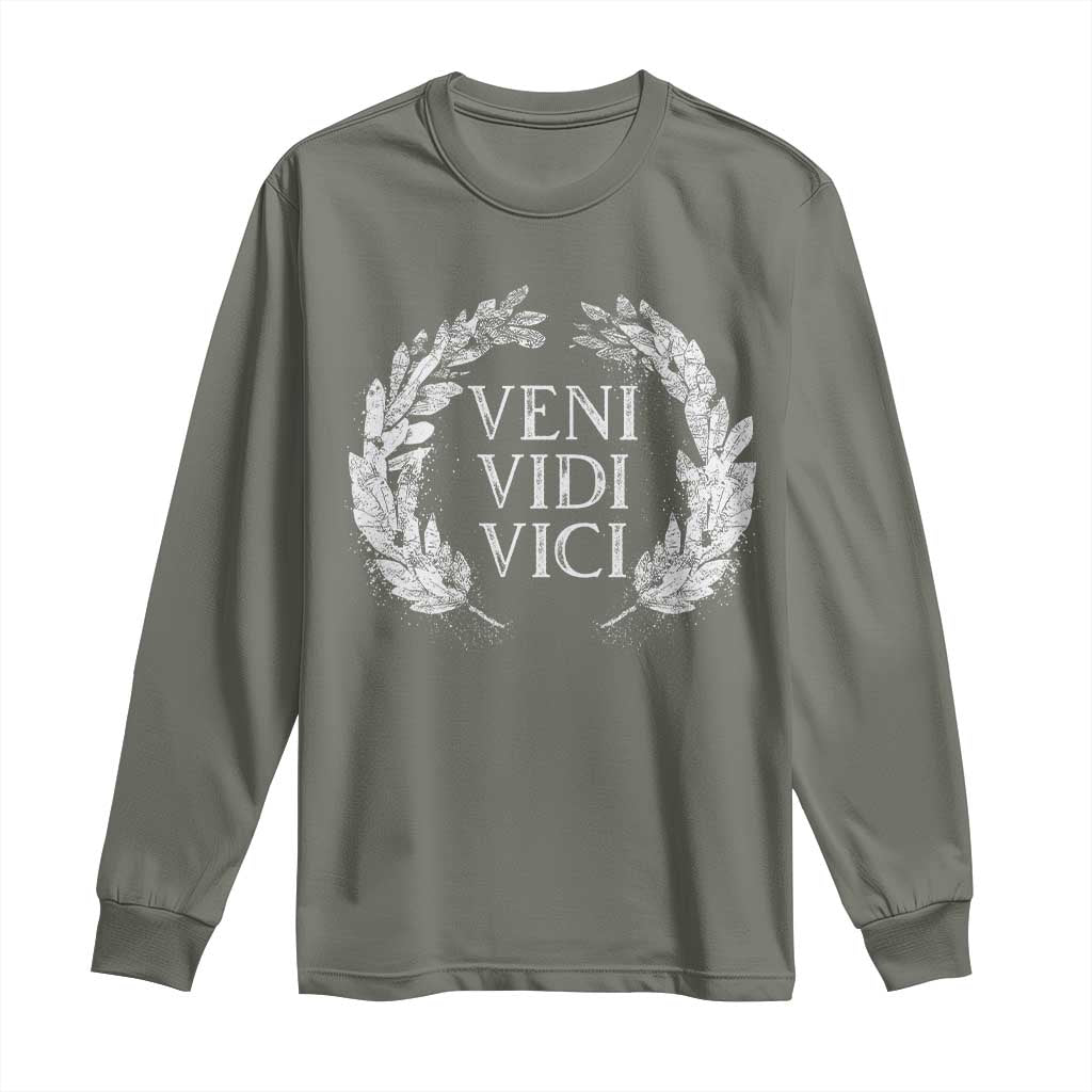 Julius Caesar Veni Vidi Vici Long Sleeve Shirt Latin Roman History